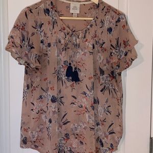 Knox Rose Flutter Sleeve Tie Front Blouse